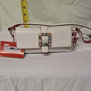 Stylish White and Pink Women's Bag